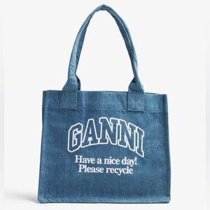 GANNI Denim Tote Bag BNWT